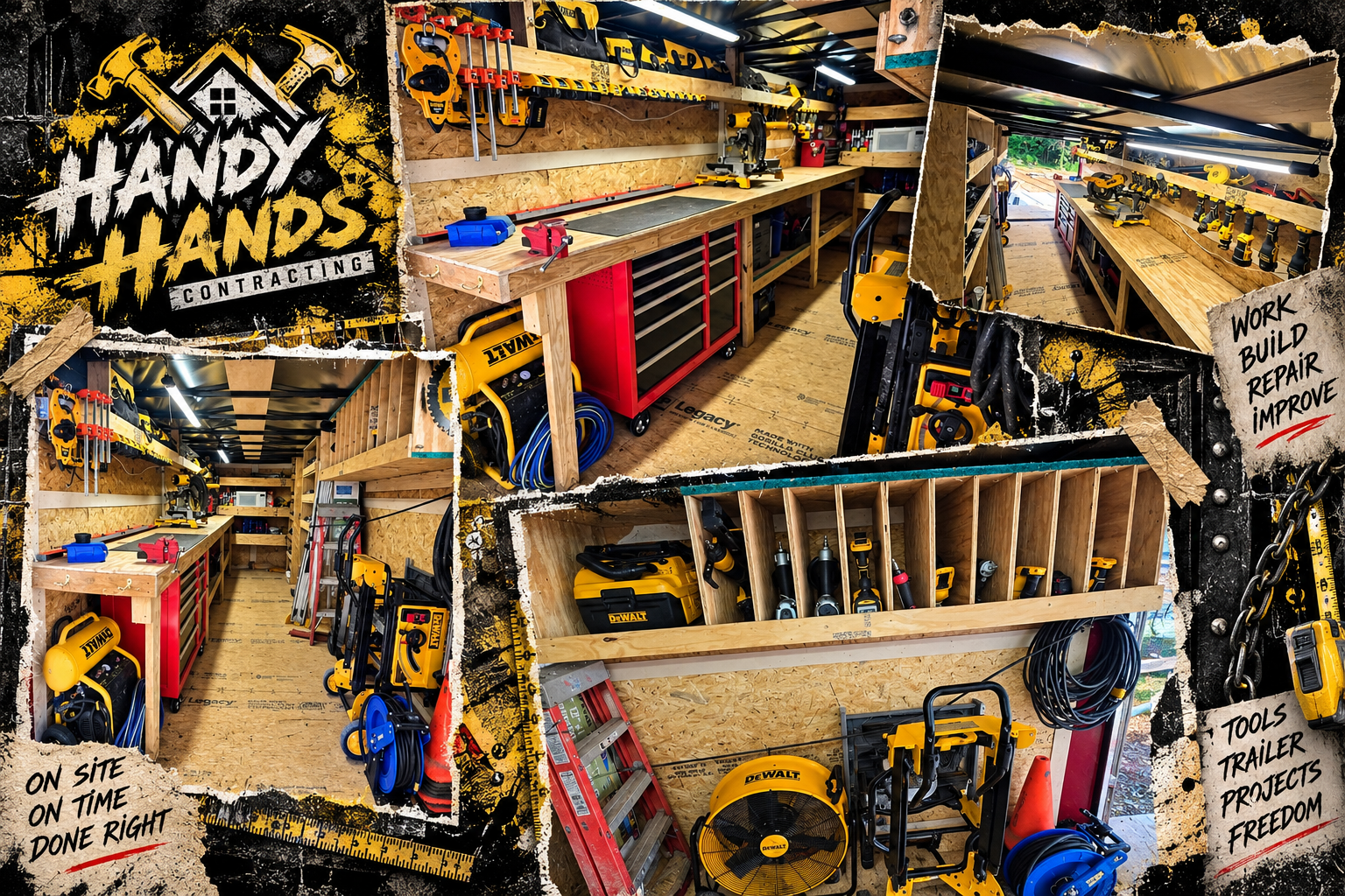 Inside the Handy Hands tools trailer