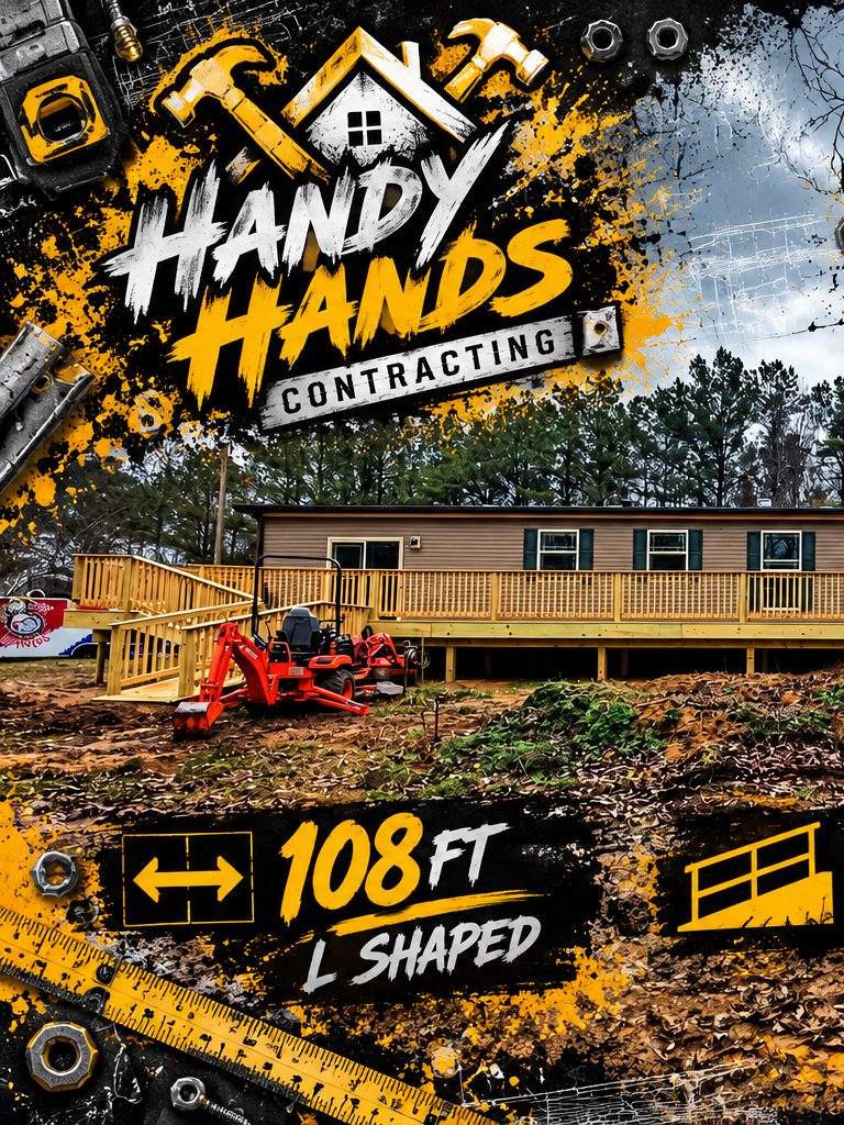 108-foot L-shaped deck project