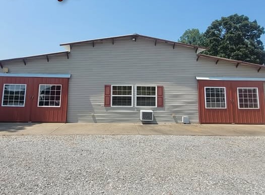Custom barn door work on a large building