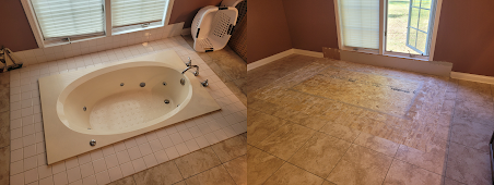 Bathroom tub and flooring remodel