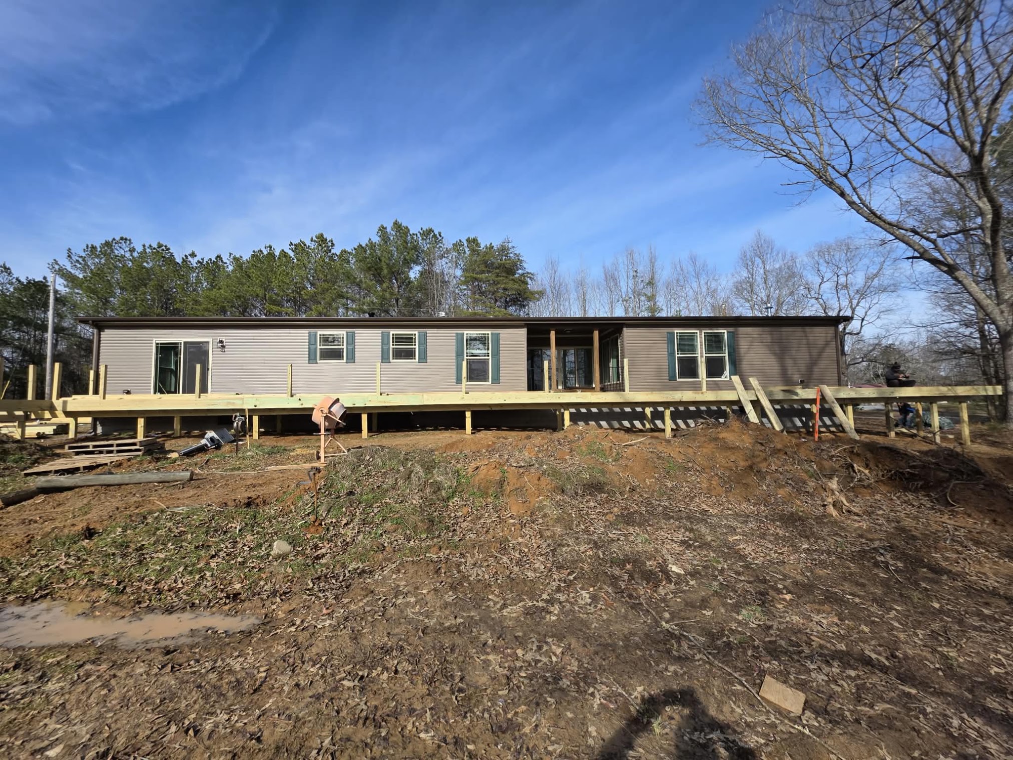 108-foot Camden deck project during construction