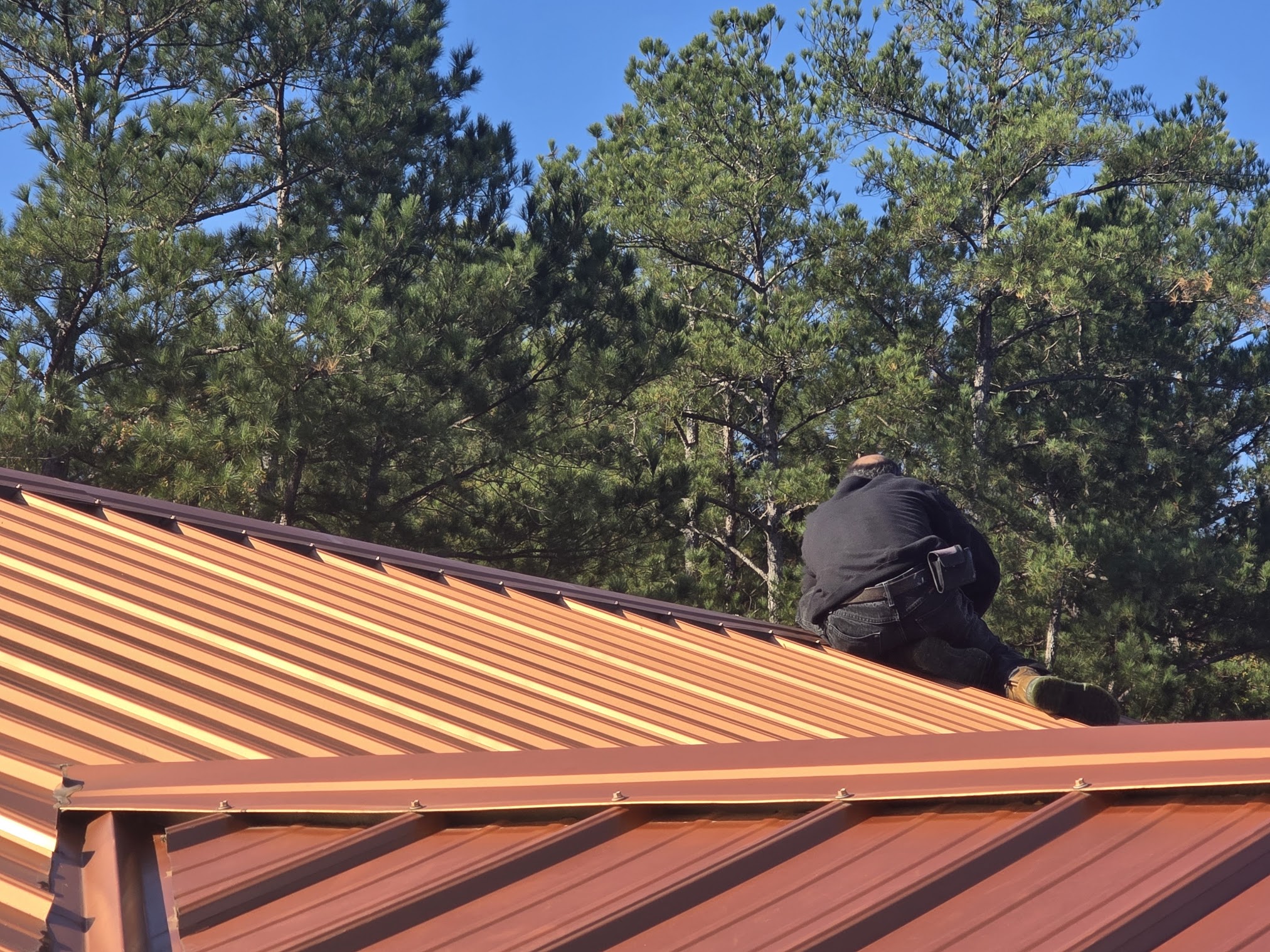 Metal roof installation detail